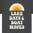 thumbnail image 3 of Instant Message - Lake Days And Boat Waves - Toddler And Youth Short Sleeve Graphic T-Shirt, 3 of 6