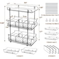 thumbnail image 5 of 3 Tier 2 Pack Clear Pull-Out Home Organizers with 2pcs Storage Drawers, Multi-Purpose Slide-Out Organizers and Storage, Bathroom Organizer, Kitchen Organizer, Medicine Organizer Cabinet, 5 of 6