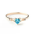 thumbnail image 2 of Galaxy Gold 14K Rose Gold Natural Diamonds and Blue Topaz Ring - December Birthstone - Courage & Clarity - Sizes 5.5 to 11 - Fine Jewelry for Women, 2 of 4