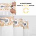 thumbnail image 5 of Boho Geometric No Hook Shower Curtain Waterproof, Bathroom Curtains with Snap in Liners and See Through Top Window, Ethnic Bohemian Farmhouse Art Motifs Hotel Style Bathtub Curtains Shower 72"Wx72"L, 5 of 8
