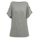 thumbnail image 4 of Gibobby Camisetas de verano para mujer Camiseta manga corta informal con hombros descubiertos color liso para mujer(Gris,G), 4 of 5