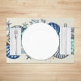 thumbnail image 2 of SUNOLIFE Beach Theme Placemats Set of 4,Nautical Coastal Ocean Seashell Starfish Table Decorations 12x18 inch, 2 of 5
