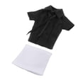 thumbnail image 4 of Ropa para figuras femeninas en miniatura, falda corta, camisa con , ropa para figuras de acción, para de muñecas femeninas de 6 pulgadas, 1/12 Camisa negra, 4 of 8
