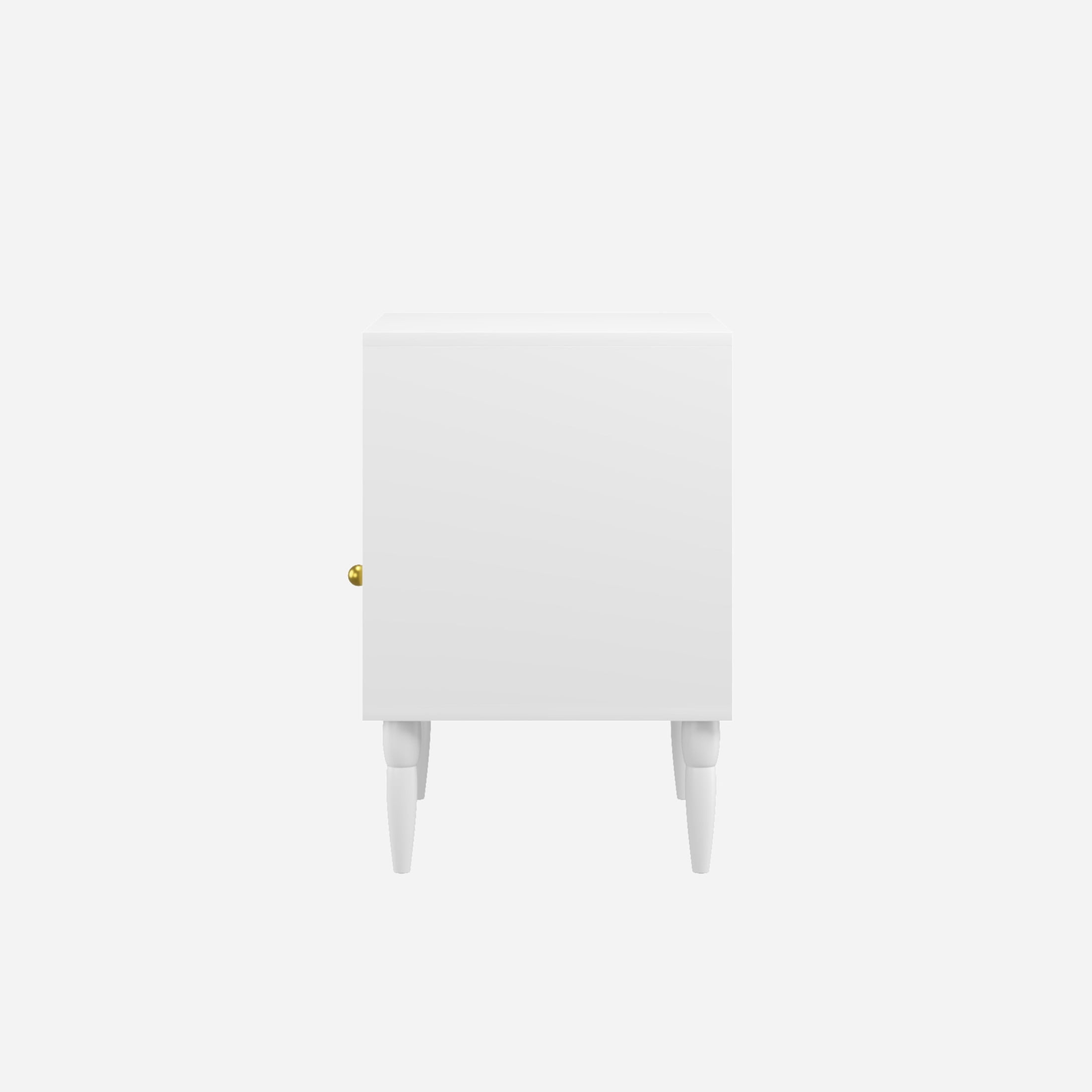 Noble House 20" Nightstand with Drawer and Open Shelf, Modern Bedside Table, Small End Table for Bedroom, White