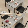 thumbnail image 4 of EastVita Dining Table Set of 2, Kitchen Bar Table and Chairs , Counter Bar Table Set with 3 Storage with 2 Upholstered Chairs, 4 of 7