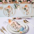 thumbnail image 3 of Happy Easter Cloth Napkins, Spring Watercolor Bunny Eggs Flowers Pink Washable and Reusable Dinner Napkins Set of 2, Table Napkin for Kitchen Party Birthday Wedding Hotel Housewarming 20"x20", 3 of 9