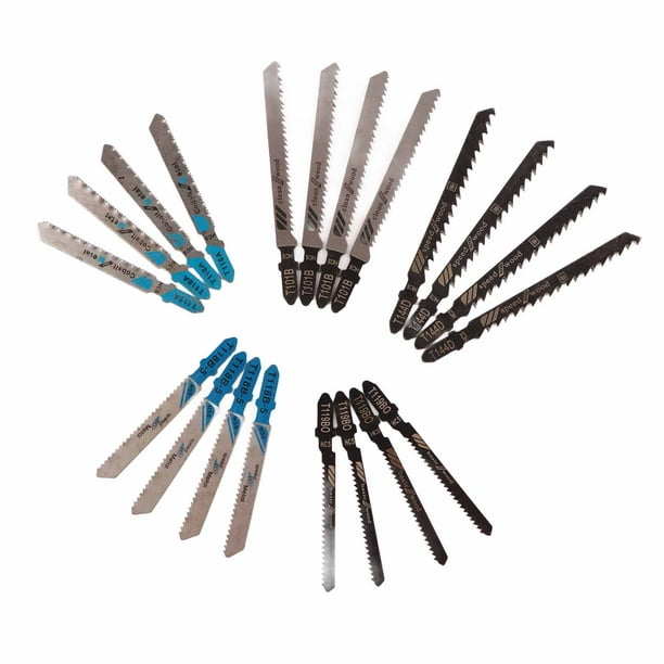 Hojas De Sierra De Calar, Larga Vida útil, Agarre Fuerte, Vástago En T, HSS, Juego De Hojas De Sierra De Calar De Corte Rápido Y Transparente, 20 Piezas Para Madera