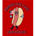 thumbnail image 2 of Americana Bring On The Hotdogs Crew Neck Short Sleeve Adult T-shirt-XXL-Red, 2 of 3
