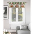 thumbnail image 2 of Christmas Kitchen Curtain Valances for Windows Farmhouse Short Curtains, Coastal Santa Claus Beach Cocount Tree on Linen Rod Pocket Valance Curtain for Bedroom Cafe Living Room 60"x18", 2 of 8