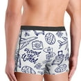thumbnail image 4 of Kdxio Men's Boxer Briefs with World Travel2 Print - Comfortable and Breathable Underwear for Everyday Wear, 4 of 7