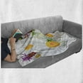 thumbnail image 6 of Dragonfly Soft Flannel Fleece Blanket, Daisy Flower Field with Chamomile and Butterflies Grassland Nature Design, Cozy Plush for Indoor and Outdoor Use, 70" x 90", Fern Green White, by Ambesonne, 6 of 6