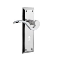 Nostalgic Warehouse Nykman_Sd_Kh_Lh Manor Non-Turning One-Sided Door Lever - Chrome
