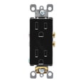 thumbnail image 1 of Contacto Dúplex Leviton Negro 10X3.2X3 Cm, 1 of 3