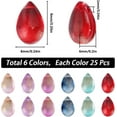 thumbnail image 6 of 1 Box 150Pcs 6 Colors Glass Tear Drop Beads Small Teardrop Bead Colorful Crystal Transparent Waterdrop Oval Loose Beads for Jewelry Making Bead Assortments DIY Crafts Bracelets Necklaces, 6 of 6