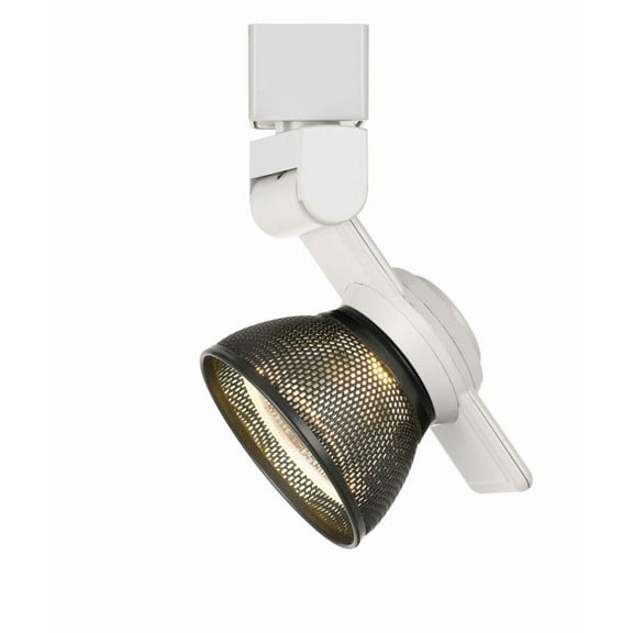 Cal Lighting HT-999-LED Metal Track Fixture with Mesh Shade in White/Dark Bronze