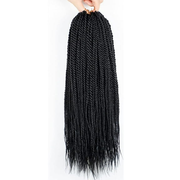 Nvzi-a 18inch Crochet Box Braids Hair pre looped Goddess Box Braids Crochet Braiding Hair 6 Packs Crochet Box Braids Box Braids Crochet Hair，Black