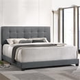thumbnail image 2 of Pemberly Row Modern Fabric King Upholstered Bed in Gunmetal Gray, 2 of 2
