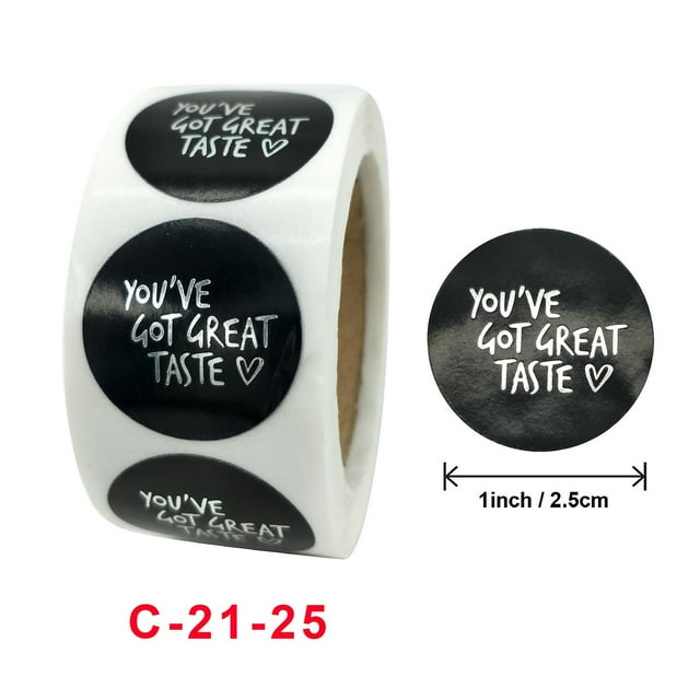 Thank You Stickers 1 Inch / 2.5 cm Round Foil Thank You Stickers Gift Wrap Sealing Labels Small Business Stickers