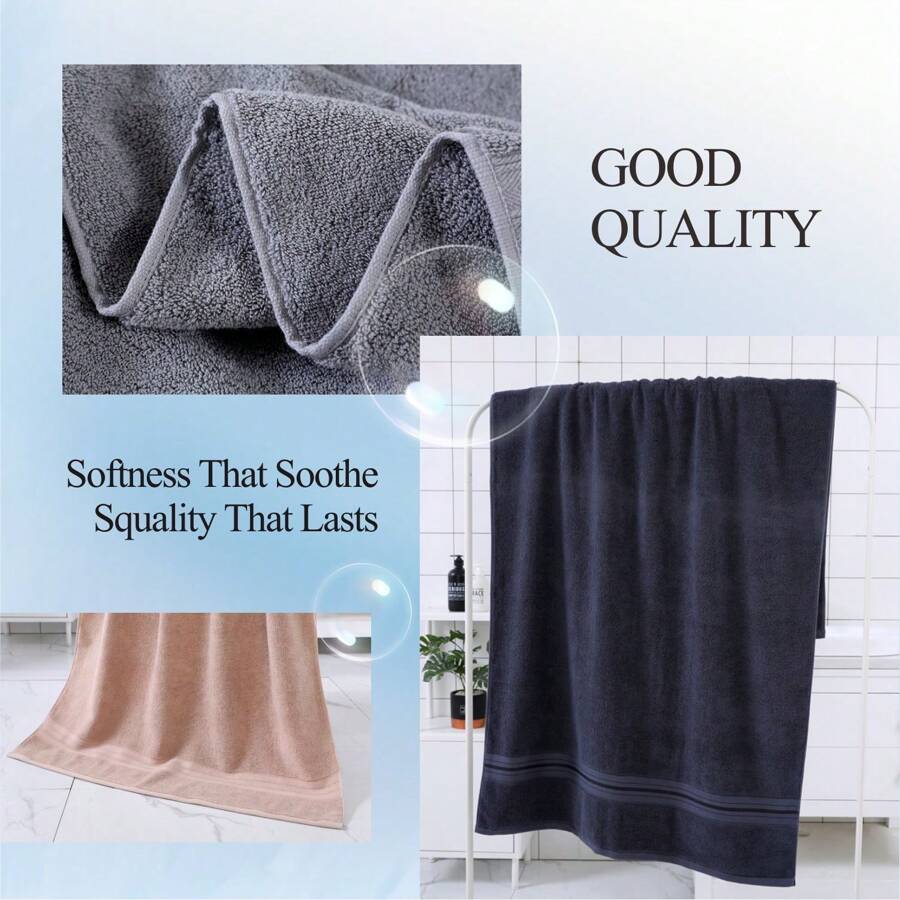 Extra Large Bath Towels (2 Pack) -  35"X70" Ultra Oversize Bath Sheet - 750 GSM 100% Cotton - Super Thicker / Super Soft / Super Absorbent,Use For Spa, Hotel, Beach, Gym, And Home