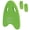 Green, variant on YAHHU Swimming Board Floating Plate A Shape EVA Back Float Training Aid Foam Board for Adults Children - Lightweight Waterproof Kickboard (16.5 x 11.8 inches / 42 x 30 cm) - Green[cite: 1]