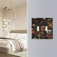 thumbnail image 4 of Yayeee Toggle Light Switch Wall Plate 2-Gang 4.56"x4.48" Decorative Outlet Cover, Dark Floral Pattern, 4 of 7