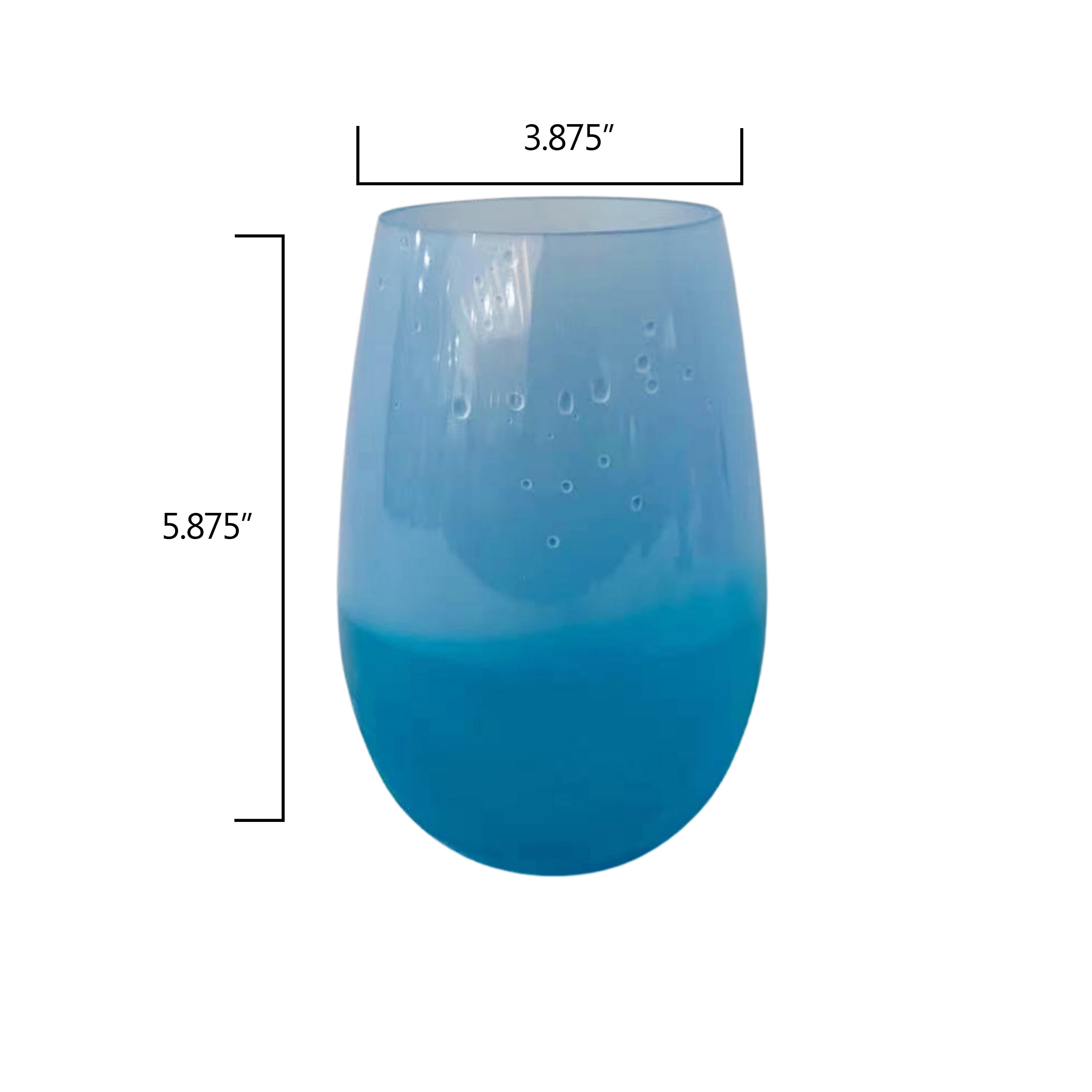 Mainstays 30-Ounce Acrylic Color Changing Stemless Wine Tumbler, Blue 