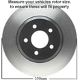 thumbnail image 5 of Detroit Axle - Front Brake Kit for 2011-2020 Jeep Grand Cherokee Dodge Durango, Disc Brake Rotors Ceramic Brake Pads: 13.78" Front Rotors, 5 of 7