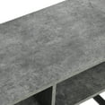 thumbnail image 4 of Household Essentials Jamestown TV Stand Coffee Table with Rectangular Storage Compartments Rustic Slate Concrete and Black Metal, 4 of 7
