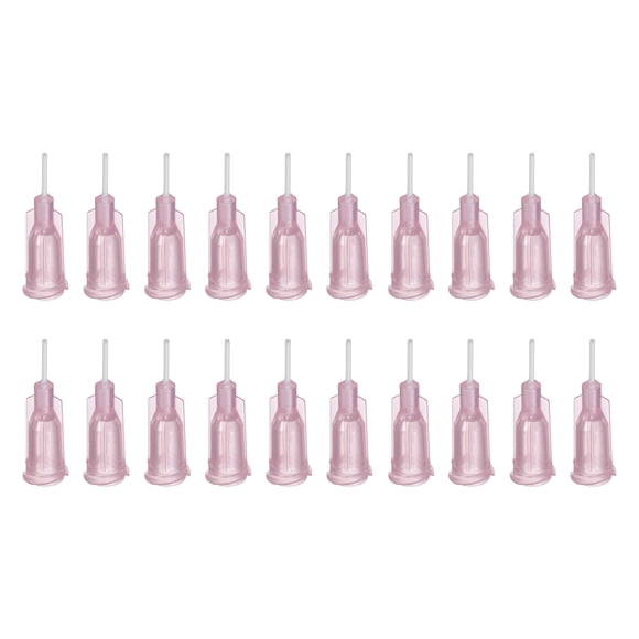 20 Pcs Agujas de Dispensación de Plástico 23G con Luer Lock, Punta Romo Resistente al Calor
