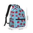thumbnail image 2 of Yiaed Strawberries Print School Backpack College Backpack Daypacks for Students High School Spacious and Durable Daypack for Work and Travel-One Size, 2 of 6