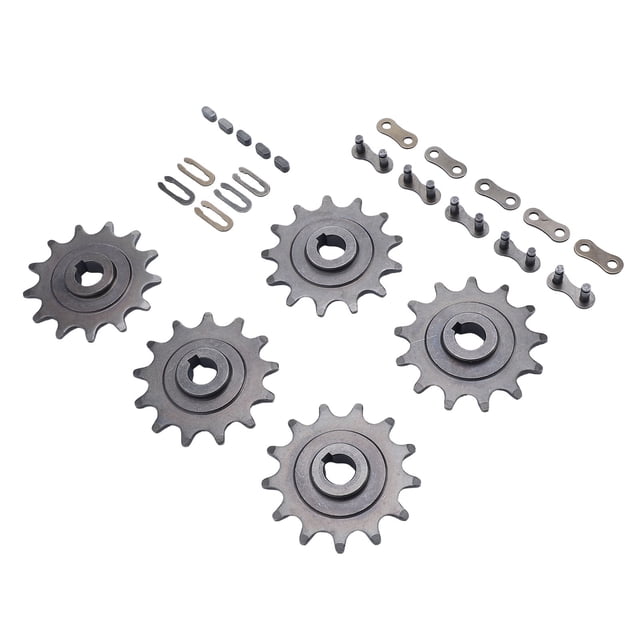 410 Sprocket de Motor Trasero de 13t, 5 Piezas de Reemplazo Premium de Acero de Acero Larga Cadena de Cadena de Motor de Vida