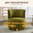 thumbnail image 5 of MOONMISS 360° Swivel Barrel Accent Chairs, Round Armchairs with Wide Upholstered, for Living Room, Bedroom, Olive, 5 of 8