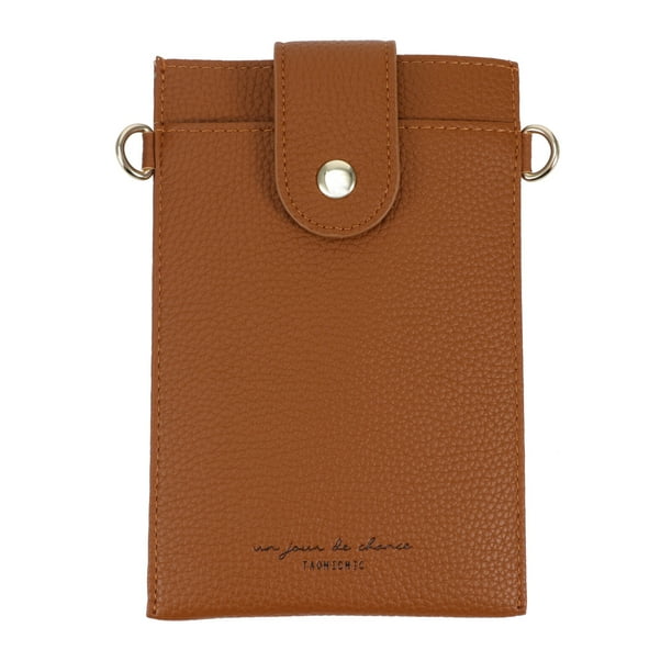 BRIGHTFUFU 1 elegante bolso de hombro de PU, sencillo y ajustable, con correas ajustables (marrón)
