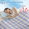 thumbnail image 3 of Purple Cooling Blanket,Lightweight Breathable Summer Throw Blanket with Double Sided Cold Effect,Grid Checkered Plaid Gingham Lattice Trellis Picnic Blankets Bed Sheet for Hot Sleepers 50"x60", 3 of 8