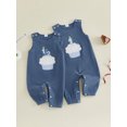 thumbnail image 3 of RUINIXCW Baby Boy Birthday Romper Sleeveless Round Neck Cupcake Embroidery Jumpsuit Newborn Playsuit, 3 of 9