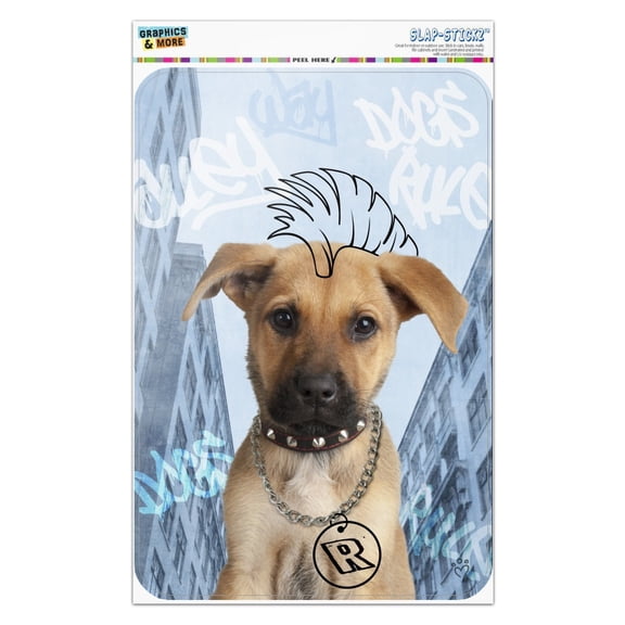 Tough Puppy Dog Mohawk Grafitti Home Business Office Sign