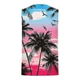 thumbnail image 4 of JUUYY Mens Summer Beach Tank Top Tropical Hawaiian Palm Tree Print Sleeveless Shirts Workout Muscle Tee Vacation T-Shirt Red XL, 4 of 5