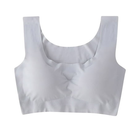 Juslio Minimizer Bras for Women Full Coverage Athletic Padded Comfortable Solid Vest Breasted Bra