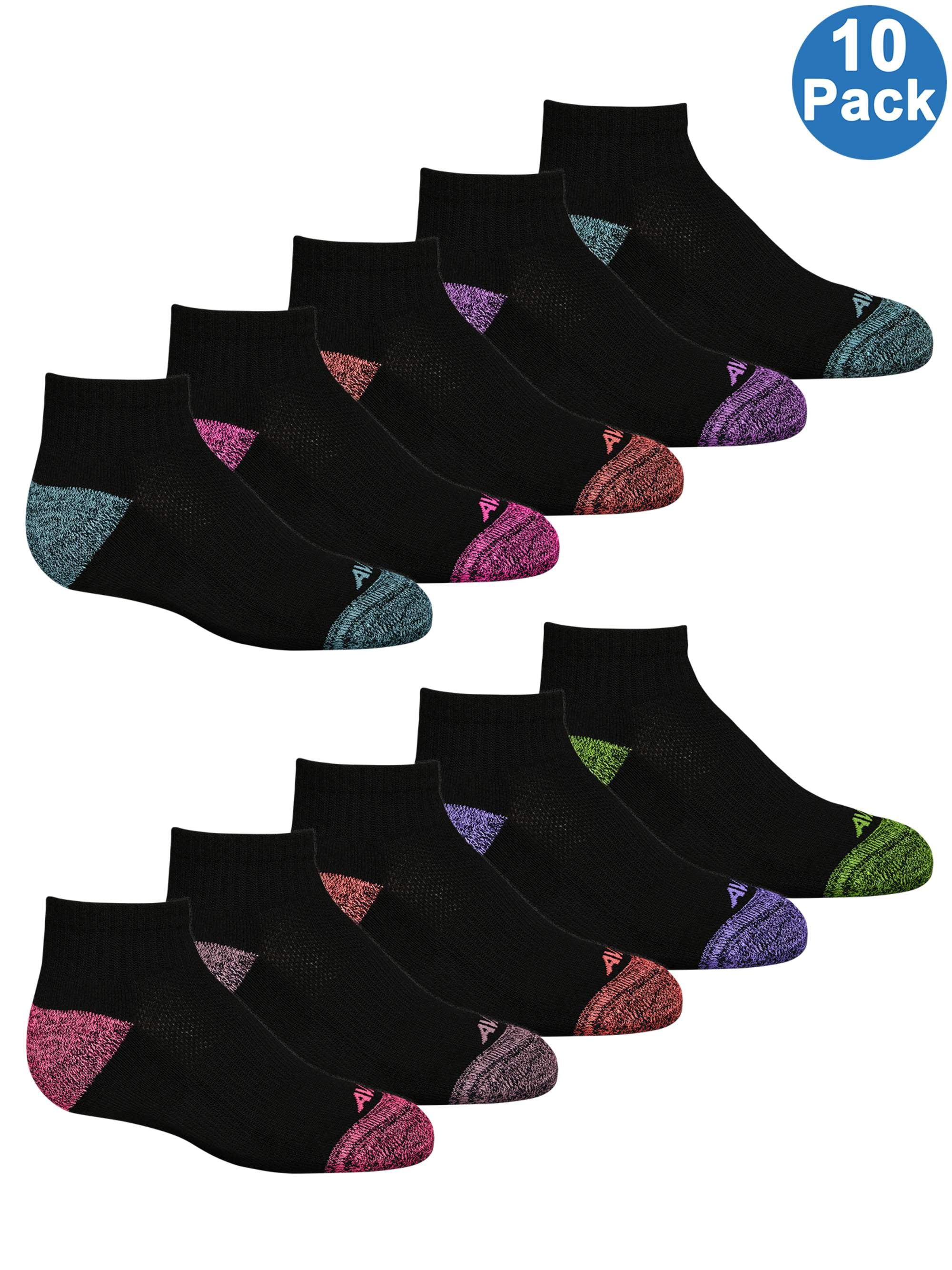 Avia Girls High Performance Low Cut Socks with Cushion Comfort 10 Pack