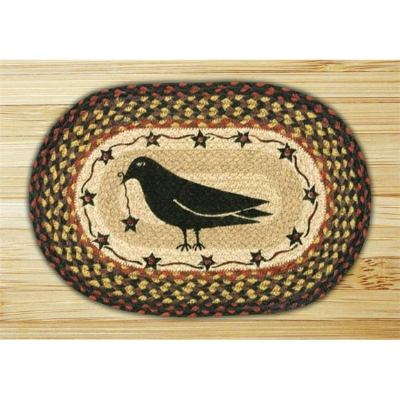 Capitol Importing 81-919CS Crow & Star - 10 in. x 15 in. Hand Printed Oval Swatch