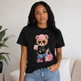 thumbnail image 2 of Women's Bear Graphic T-Shirt, Casual Short Sleeve Crew Neck Tee, 2 of 9