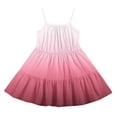 thumbnail image 5 of Ruyang Girls Gradient Color Halter Dress Sleeveless Backless Ruffles Pleated Summer Dresses Teen Kids Smocked Casual Dresses, 5 of 6