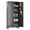 Black Rolling Steel Storage Cabinet with 4 Adjustable Shelves, variant on SUPEER 72-Inch 4-Shelf Metal Garage Cabinet with Pegboards, Wheels, and Accessories, Assembly Required