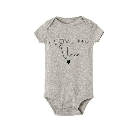 

I Love My Daddy/auntie/mommy/uncle Boys Girls Newborn Baby Bodysuit Newborn Casual Round Neck Jumpsuit Funny Print Clothes