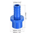 thumbnail image 2 of Uxcell Pipe Fittings Barbed Spigot Straight Hose Connector Blue 12mmx20mm, 2 of 5