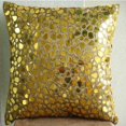 thumbnail image 2 of The HomeCentric Gold Cushion Cover, Mosaic 3D Metallic Sequins Pillows Cover, Pack of 2, 20x20 inch (50x50 cm) Pillow Case, Geometric Pillows Cover, Square Silk Pillows,, Abstract - The Gold Mosiac, 2 of 4