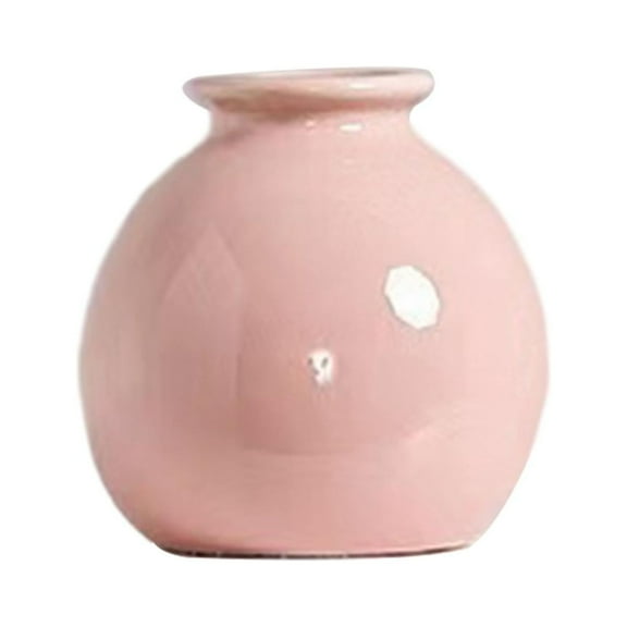 Baoblaze Ceramic Flower Vase Bedroom Shelf Decorative Desk Gift Living Room Plant Pot Pink
