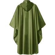 SaphiRose Hooded Rain Poncho for Adult with Pocket, Waterproof Lightweight Unisex Raincoat for Hiking Camping Emergency