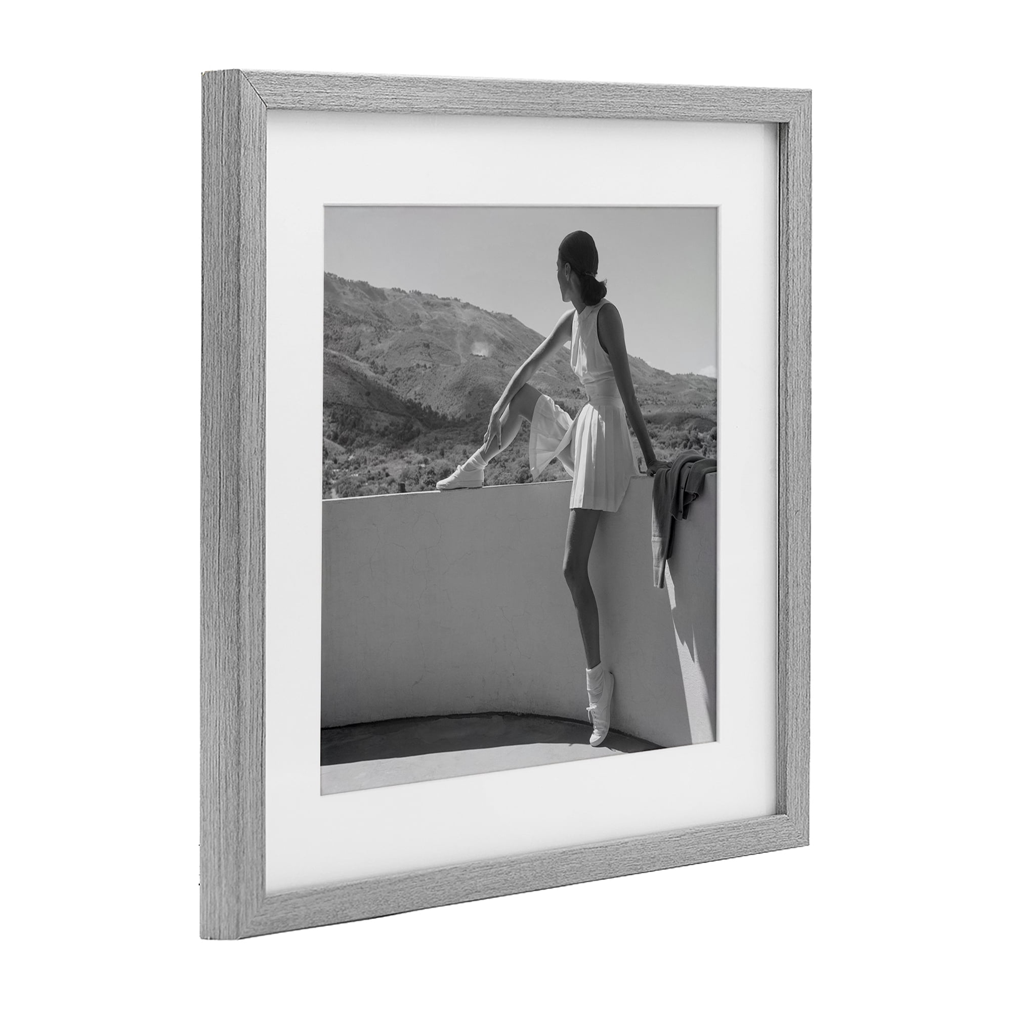 Stupell Industries Woman In Tennis Outfit Gray Framed Print Under Glass, design by Toni Frissell