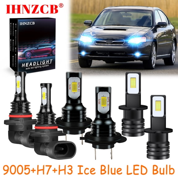 IHNZCB 9005 H7 H3 for Subaru Legacy 2005-2007 Ice Blue Led Headlights Bulb High Low Beam Fog Light,HKL,Y03